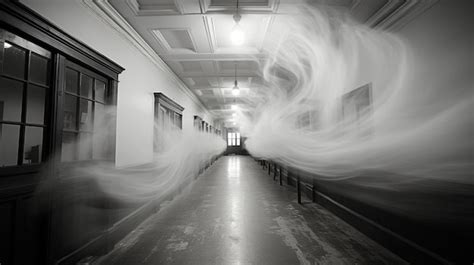 Premium Ai Image Generative Ai Haunting Long Exposure Of An Empty Room