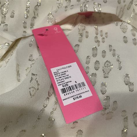 NWT Lilly Pulitzer Ellarey Coconut Fish Clip Silk Tunic Blouse Ruffle