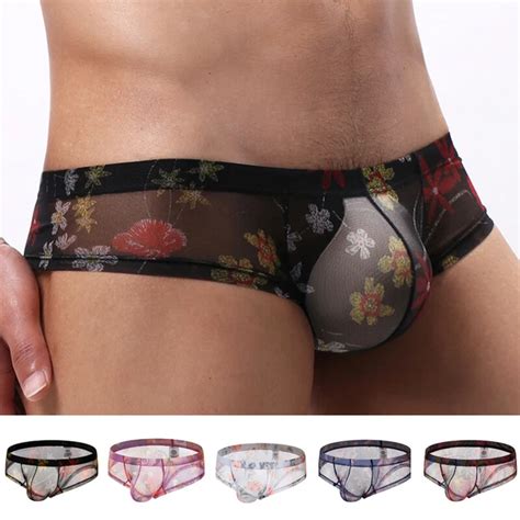 Homme Sexy Respirant String G String Transparent Bikini Slip Imprim Sous Eur Picclick Fr