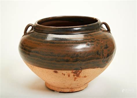 Bidlive Large Glazed Pottery Jar Song Dynasty The Ovoid Jar Cobered