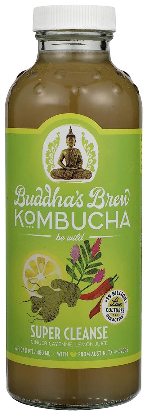 Amazon Buddhas Brew Super Cleanse Kombucha Fz Grocery