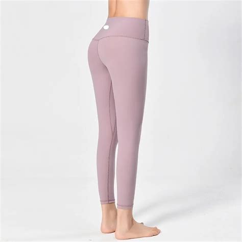 Lulu High Waist Yoga Ivory Leggings For Women No Embarrassment Hip Lift Tight Fit Nude