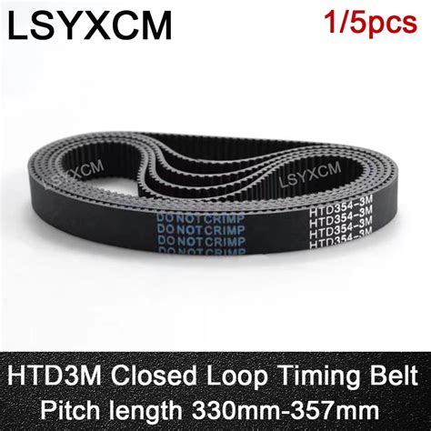 HTD 3M Timing Belt 330 333 336 339 342 345 348 357mm 6 9 10 15mm