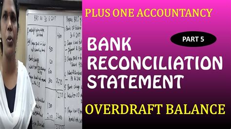 Bank Reconciliation Statement Preparation Of Brs When Overdraft Or