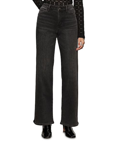 sanctuary tuxedo high rise relaxed straight jeans  black lyst
