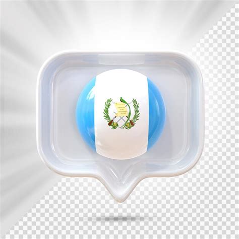 Bandeira da guatemala ícone 3d PSD Premium