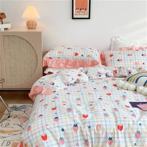 Cute Strawberry Bedding Set Pn3107 Pennycrafts