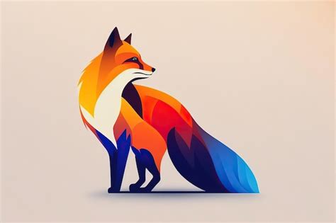 Premium Vector A Fox With A Geometric Pattern