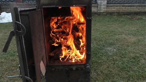 Печь длительного горения с дожигом газов ч.1. - YouTube