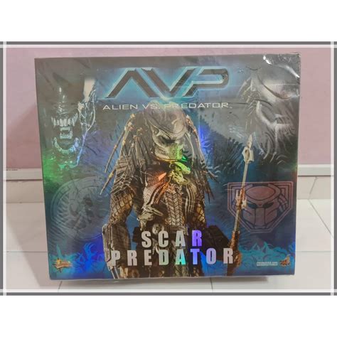Hot Toys Mms Masterpiece Alien Vs Predator Avp Scar Predator Action Figure Rare Shopee