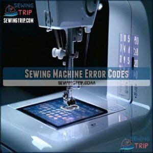 Assembly Manual Sewing Machine Error Codes