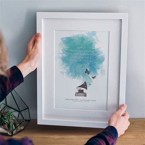 personalised song lyrics print  drifting