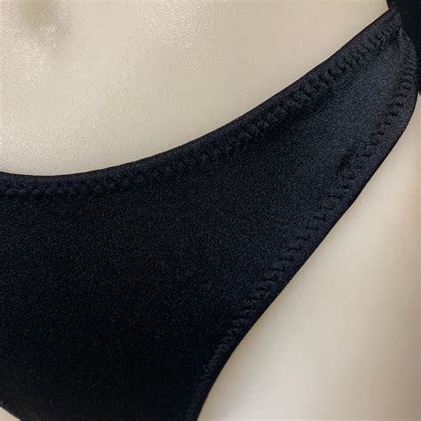 Classic Black High Cut Bikini Set Etsy