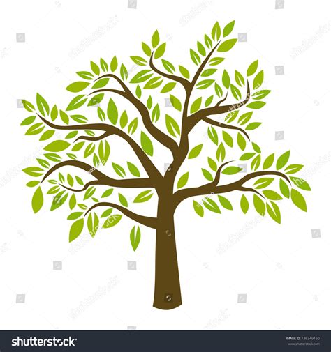 Silhouette Tree Vector Illustration Stock Vector (Royalty Free