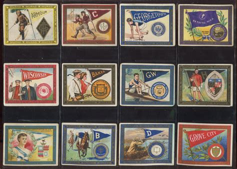 Lot Detail - T51 Murad Cigarettes College Series TOUGH Complete Set of
