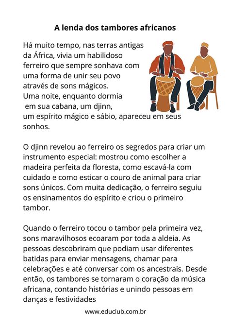 Lenda Dos Tambores Africanos - A lenda dos tambores africanos | Educlub