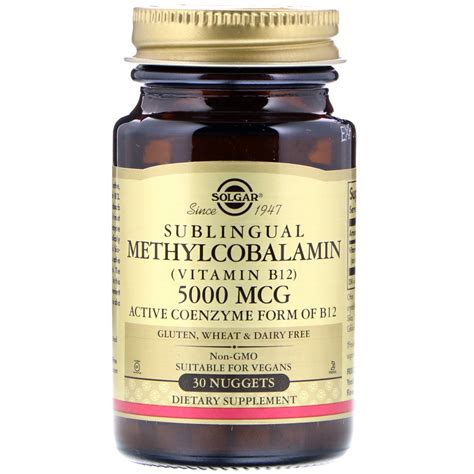 Solgar Sublingual Methylcobalamin Vitamin B Mcg Nuggets