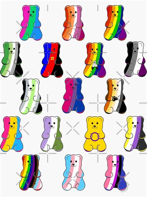 Gay Gummy Collection Sticker For Sale By Lilbirddesigns Redbubble