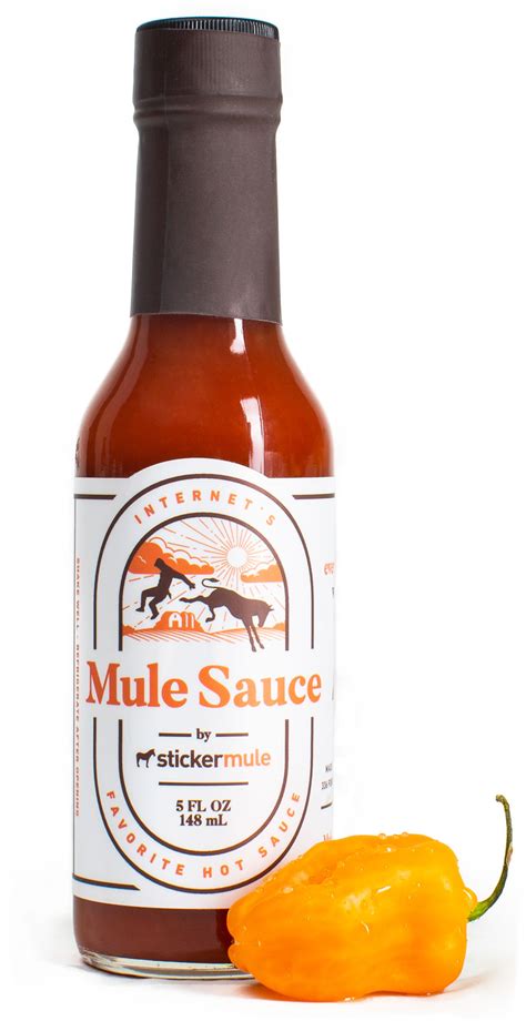 White Label Hot Sauce Sweet Spicy Hot Sauce Quick Free Shipping Sticker Mule