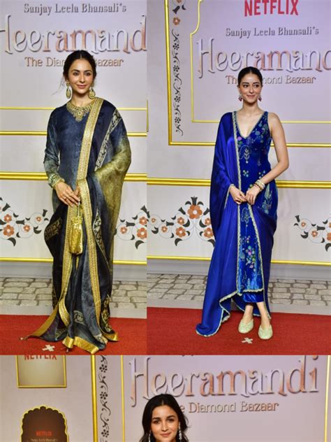 Heeramandi Premiere In Mumbai Alia Bhatt To Aditi Rao Hydari Best