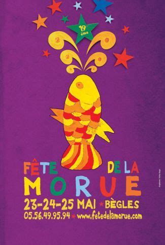 The Poster For Fet Dela Morrue Featuring A Fish And Stars