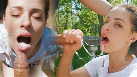 Amateur Schmutziger Blowjob Im Freien Und Sperma Eines Fremden Schlucken Xhamster