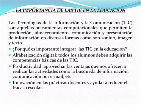 Impacto De Las Tic En Educacion Ppt Descarga Gratuita