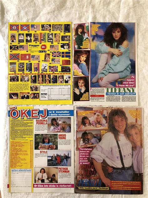 SABRINA SALERNO 1987 Clipping Poster Swedish Music Magazine Okej