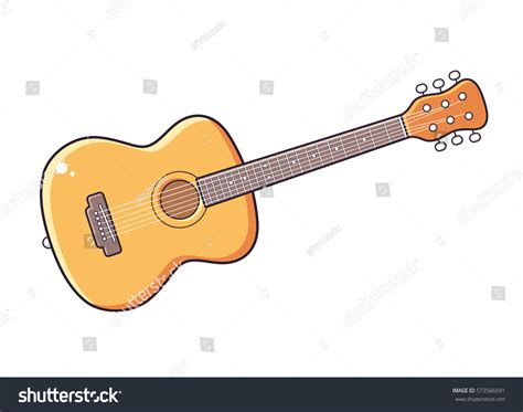 acoustic guitar vector isolated stock vector royalty