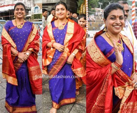 Roja in a traditional saree – South India Fashion