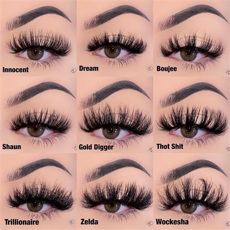 Mink Lashes Eyelashes Natural Minks Cosmetics Beauty Natural Extensions