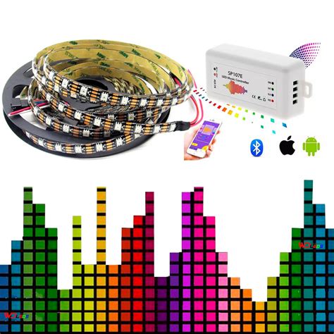 Fita Led Som Automotivo - Kit led Vu som automotivo Fita Ws2815 300 leds ip65 + Central vu Sp107E ...