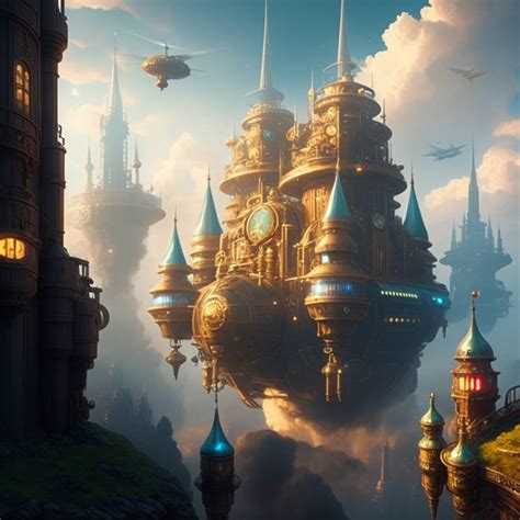 Fantasy Steampunk Castle City 4 by JackVInsanity on DeviantArt