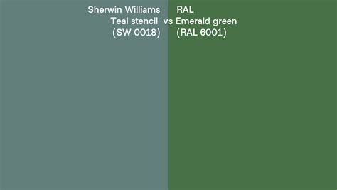 Sherwin Williams Teal Stencil Sw 0018 Vs Emerald Green Ral 6001