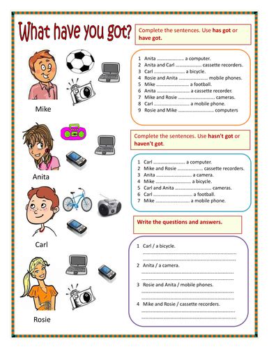 Have Got Has Got By Englishbee Teaching Resources Tes