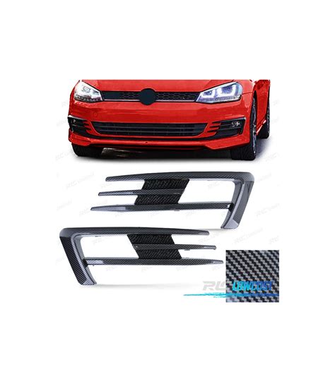 GRILLES ANTIBROUILLARD VW GOLF 7 12 17 LOOK GTI CARBONE