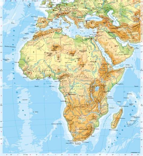 Afrika Physische Übersicht 978 3 14 100870 8 180 3 1 Diercke 2023