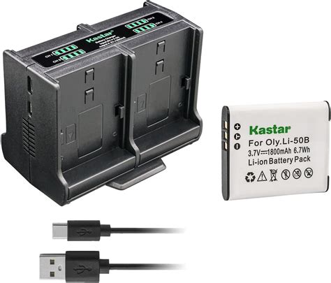 Kastar Paquete de 1 batería y cargador cuádruple compatible con batería