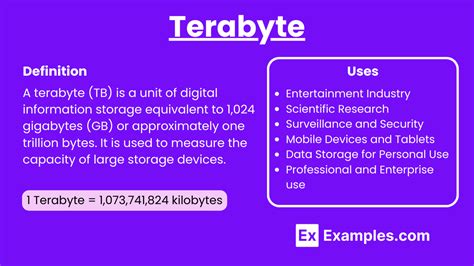 Terabyte - 30 Examples, Uses, Applications, Differences, Other units