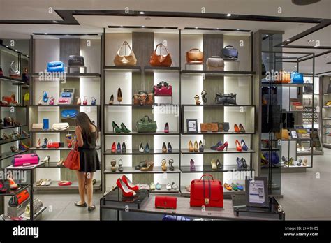 designer bags  shelf  res stock photography  images alamy