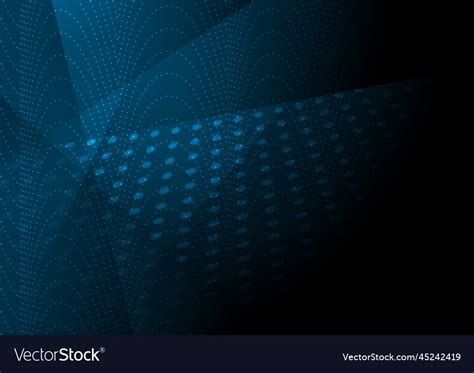 Dark Blue Tech Abstract Background Royalty Free Vector Image