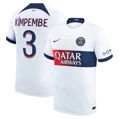 Paris Saint Germain Away Stadium Shirt 2023 24 With Kimpembe 3 Printing