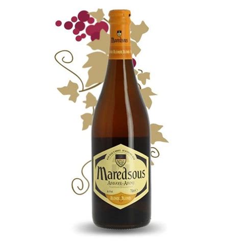 Bière Belge d abbaye Blonde Maredsous de tradition bénédictine Beer Belgian beer French wine