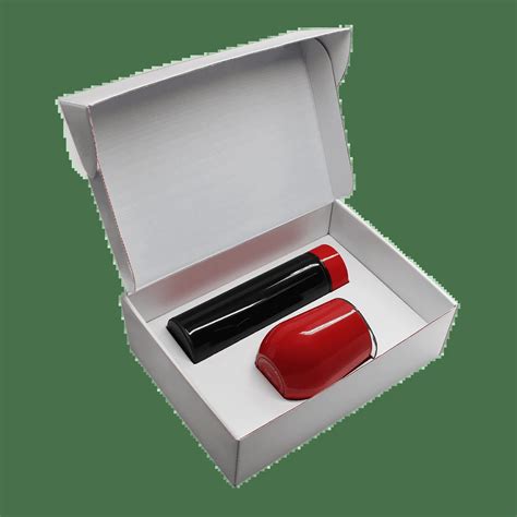 Набор Cofer Hot Box Duo CB White термос кофер черный красный купить с логотипом на заказ