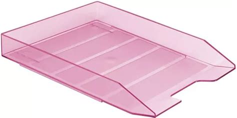 Acrimet Apilable Carta Bandeja Clear Color Rosa 1 Unidad MercadoLibre