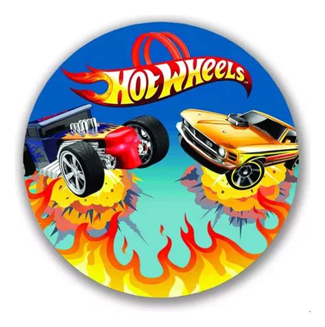 Painel Redondo Tecido Sublimado El Stico Hot Wheels Parcelamento Sem Juros