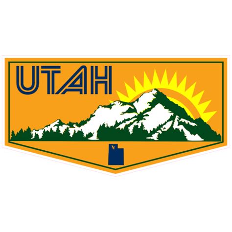 Utah Mountains Sunshine Sticker - U.S. Custom Stickers