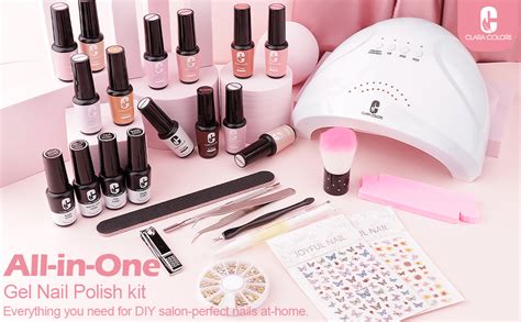 Amazon Clara Colors Color Nude Gel Gel Nail Polish Set With UV