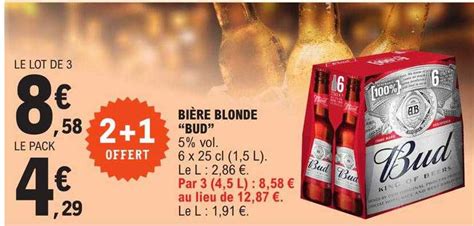 Promo Bi Re Blonde Bud Chez E Leclerc Icatalogue Fr