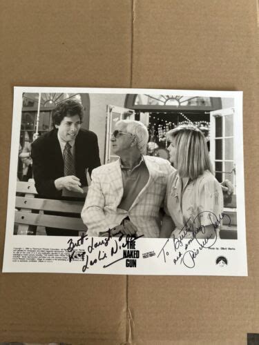 Priscilla Presley Signed X Naked Gun Aka Jane Spencer With Leslie Nielsen